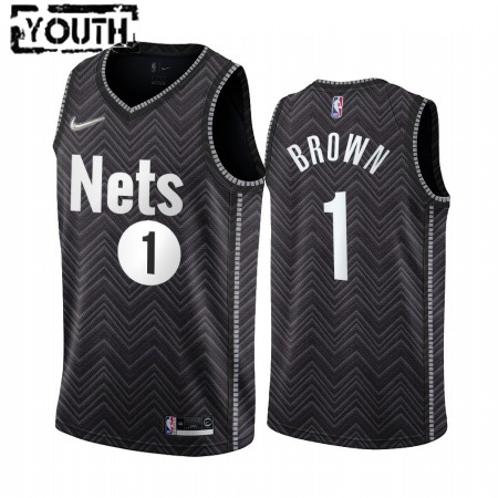 Maillot Basket Brooklyn Nets Bruce Brown 1 2020-21 Earned Edition Swingman - Enfant